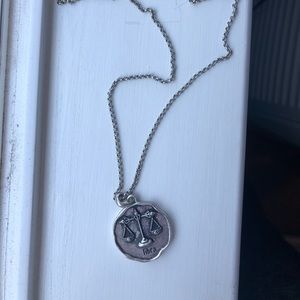*2 for $12* Libra Silver Medallion Necklace